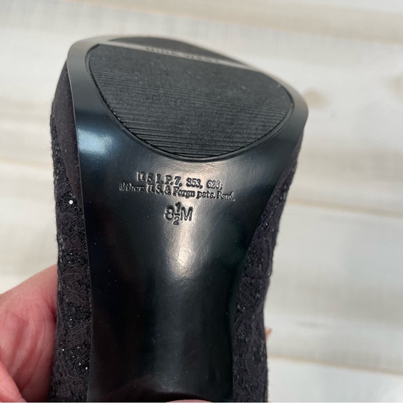 NIB Nine West Rocha Black On Black Platform Heels Sz 8.5 - Picture 10 of 11